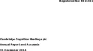 Cambridge Cognition Holdings Plc