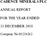 Cadence Minerals PLC